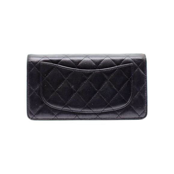 Chanel Black Quilted Lambskin Leather L Yen Continental Wallet - Preowned - Picture 2 of 7